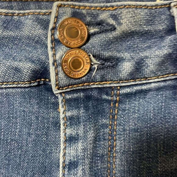 Vanilla star high-rise, slim flare, size 13, distressed - Picture 6 of 9